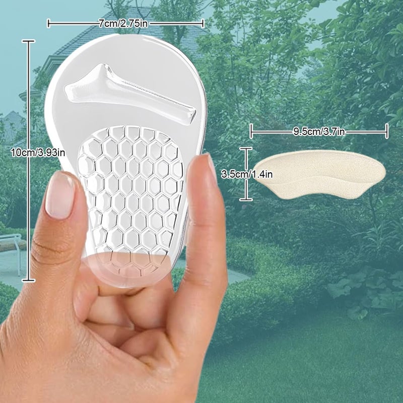 mickee Metatarsal Pads for Women, Ball of Foot Cushions, Heel Inserts Pads for Pain Relief in Shoes, No Slip Heel Grips Liners Shoe Pads - Image 4